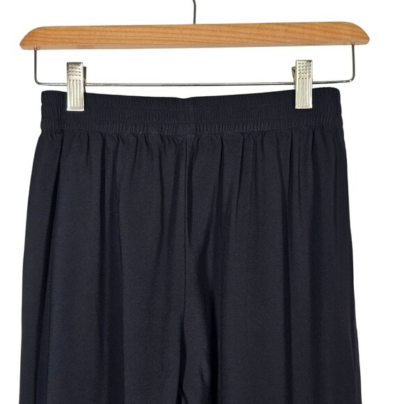 Theory Viewpine C Bergen Ankle Zip Pockets Black Pants Elastic Waist Size 0 - Picture 5 of 16